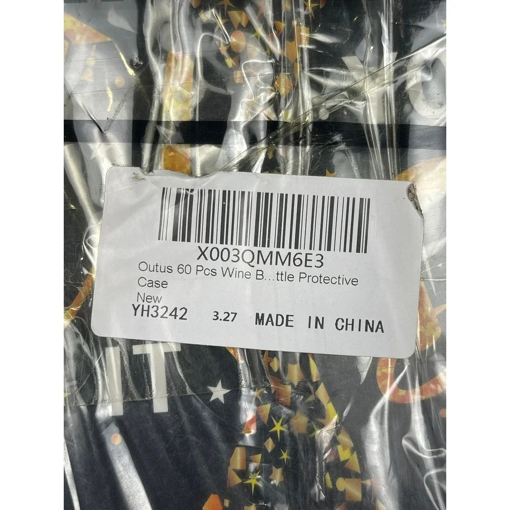 Outus 60 Pcs Graduation Wine Bottle Gift Bags Black White Gold YH3242‎ New